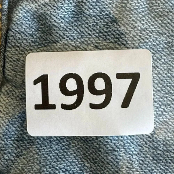 American Eagle Blue High Waist Pockets  Raw Hem Women’s Denim Jean SZ 6 #1997 - Picture 10 of 11